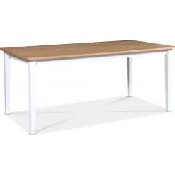 Fårö matgrupp - Bord 180x90 cm med 6 st vita Karl pinnstolar + 4.00 x Möbeltassar