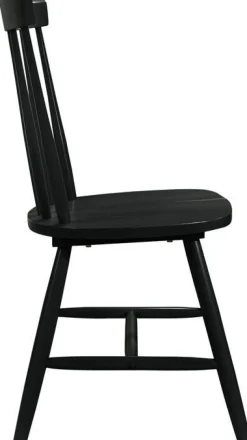 Fårö svart pinnstol i trä + Möbeltassar