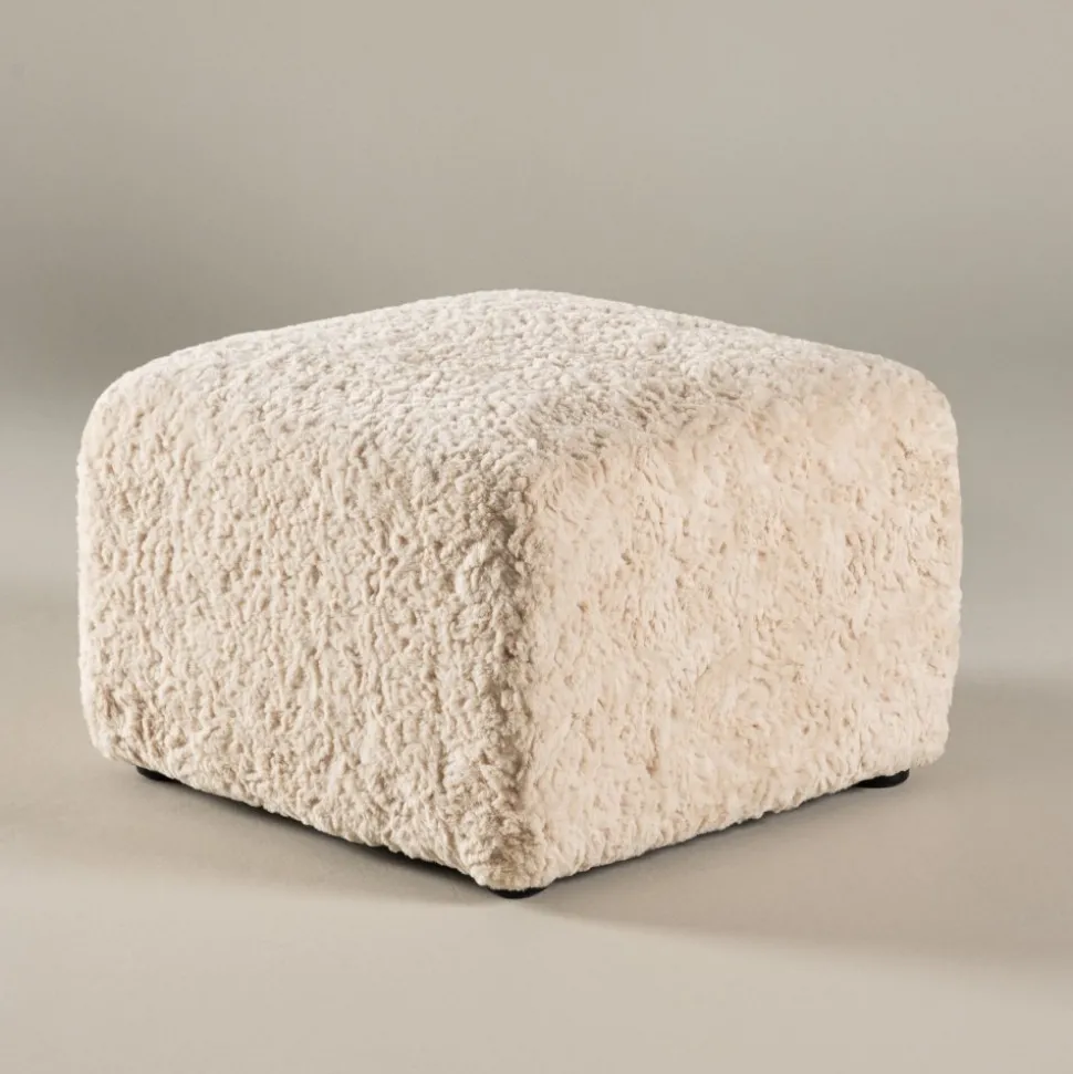 Frankie sittpuff 50 x 50 cm - Beige teddy