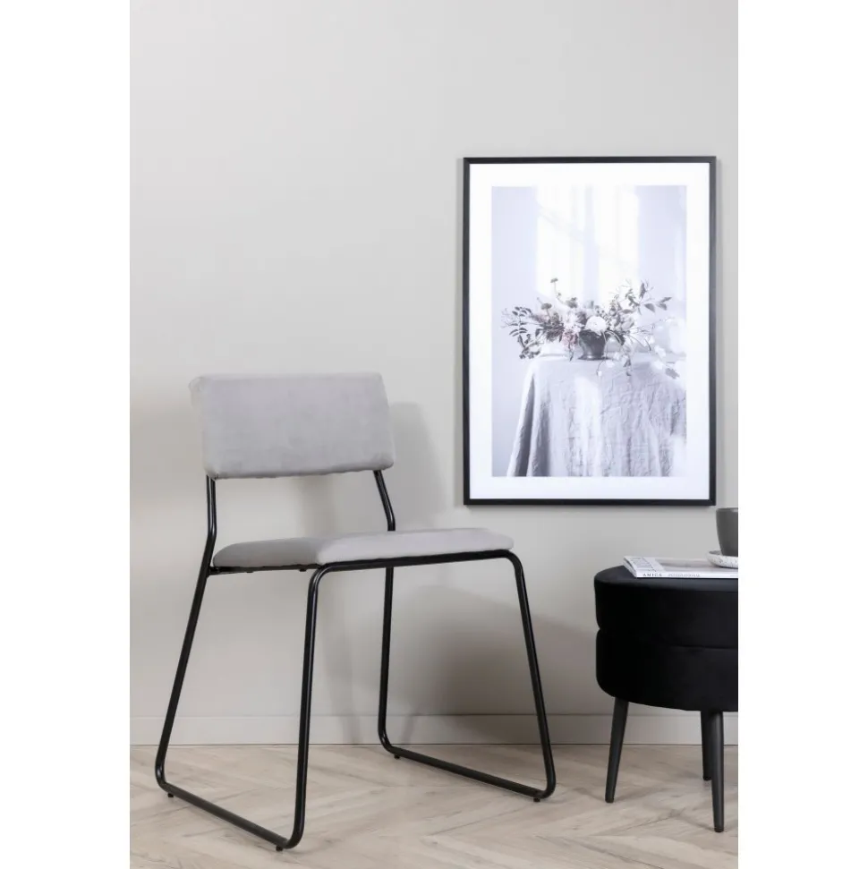 Frekvens stol - Ljusgrå sammet