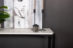 Fresca avlastningsbord 110 x 30 cm - Svart/vit terrazzo