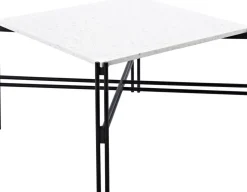 Fresca soffbord 75 x 75 cm - Svart/vit terrazzo