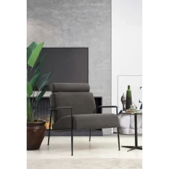 Fåtölj antracit modern design