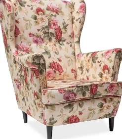 Fåtölj blommigt tyg - Salomon