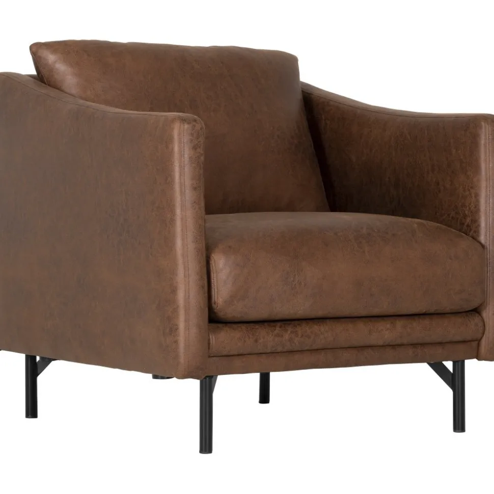 Fåtölj brunt vintage + Möbelvård Läderrengöring