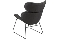 Fåtölj Casar grått tyg med svart underrede + Textilrengöring för möbler