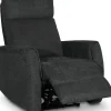 Fåtölj elektrisk ställbar mörkgrå