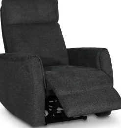 Fåtölj elektrisk ställbar mörkgrå