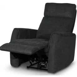 Fåtölj elektrisk ställbar mörkgrå + Möbeltassar