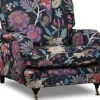 Fåtölj Howard blommigt tyg svart