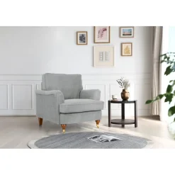 Fåtölj Howard i grått tyg + Textilrengöring för möbler