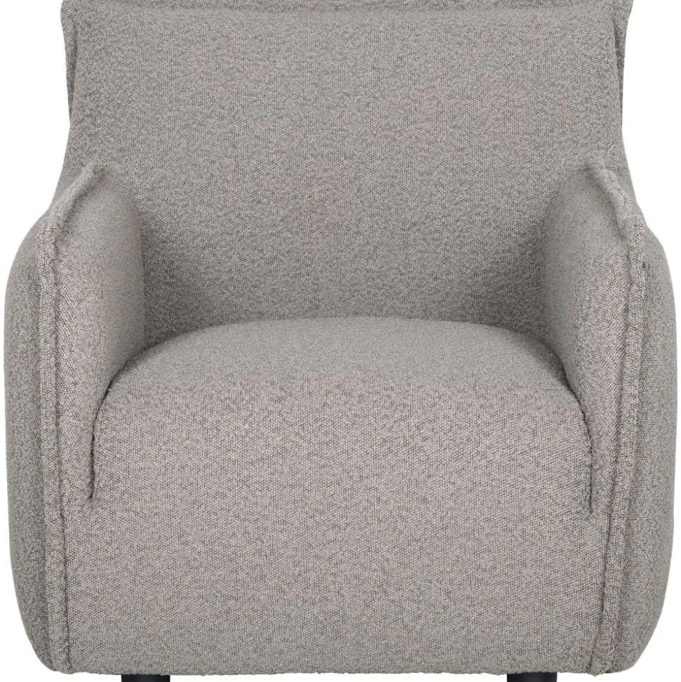 Fåtölj i bouclè - Mörkbeige