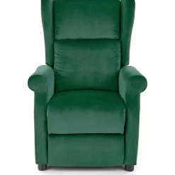 Fåtölj i grön sammet, ställbar