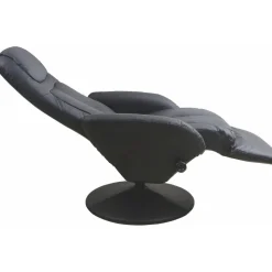 Fåtölj i svart konstläder ställbar - Berit