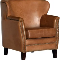 Fåtölj i vintage läder brun - Mozart