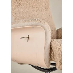 Fåtölj med fotpall - Beige / Whitewash