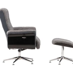 Fåtölj med fotpall - Grå - Hagön