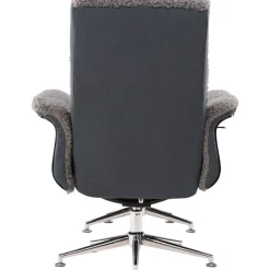 Fåtölj med fotpall - Grå - Hagön