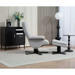 Fåtölj med fotpall - Ställbar + Textilrengöring för möbler