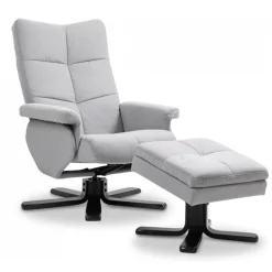 Fåtölj med fotpall - Ställbar + Möbeltassar