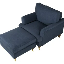 Fåtölj mörkblå - Howard + Textilrengöring för möbler