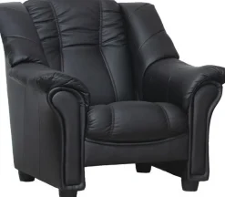 Fåtölj svart PU - Rom