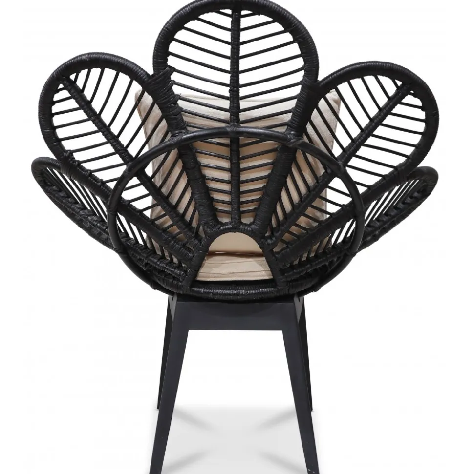 Fåtölj svart/rotting - Peacock + Fläckborttagare för möbler