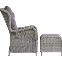 Fåtöljset med fotpallar och sidobord + Fläckborttagare för möbler