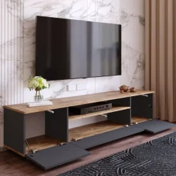 Future TV-bänk 7 - Furu/antracit