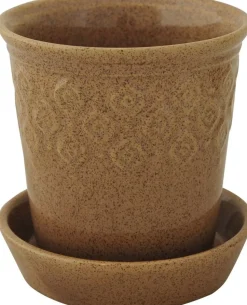 Gabriella blomkruka medium - Brun