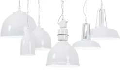 Gansevort taklampa 18 - Vitlackad metall