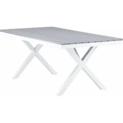 Garcia matbord 200 x 100 cm - Ljusgrå/vit