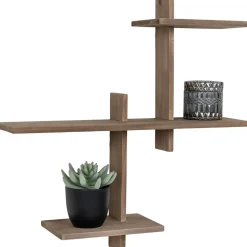 Gavi vägghylla - Brunbetsad furu