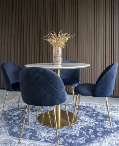 Geneve Matstol - Blå/mässing