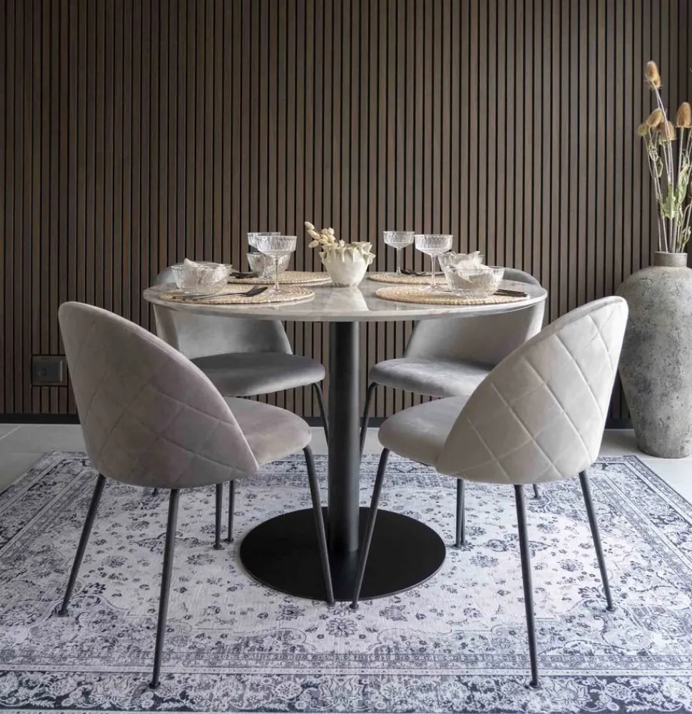 Geneve Matstol - Grå/svart