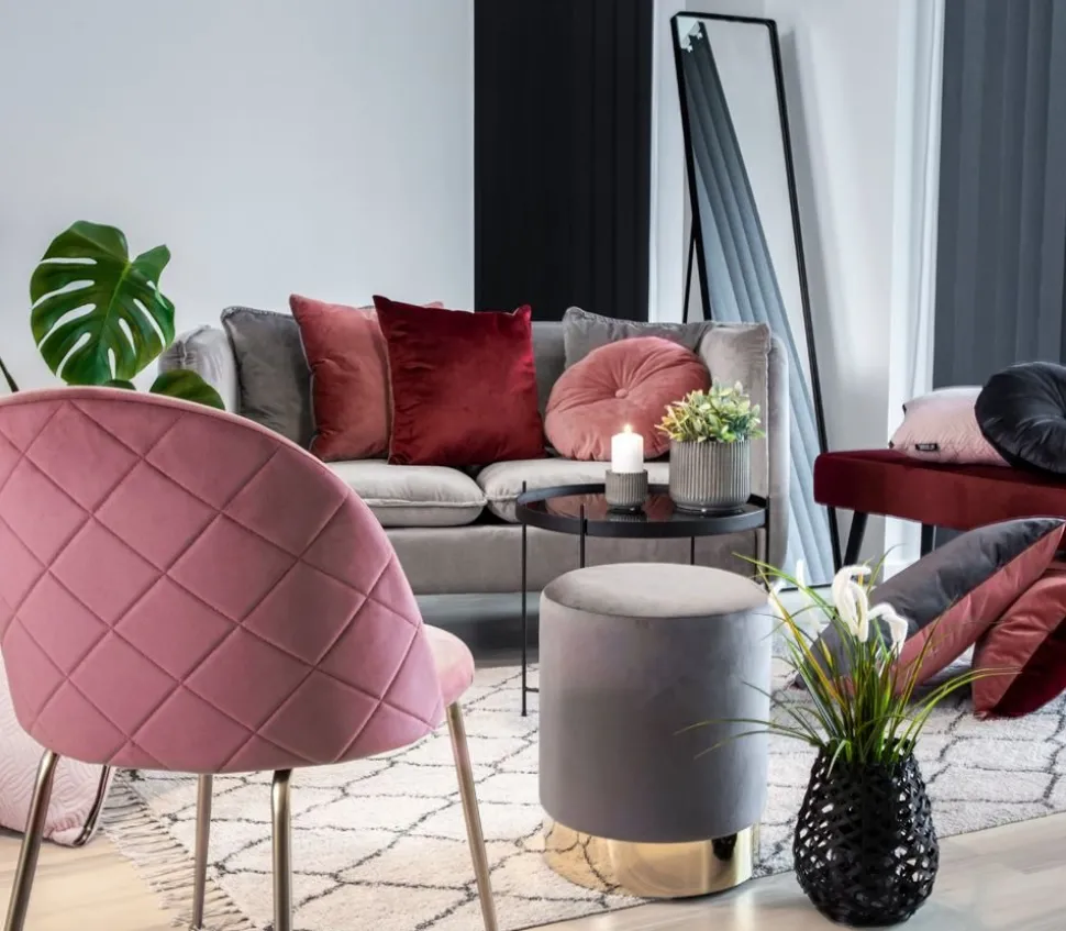 Geneve Matstol - Rosa/mässing