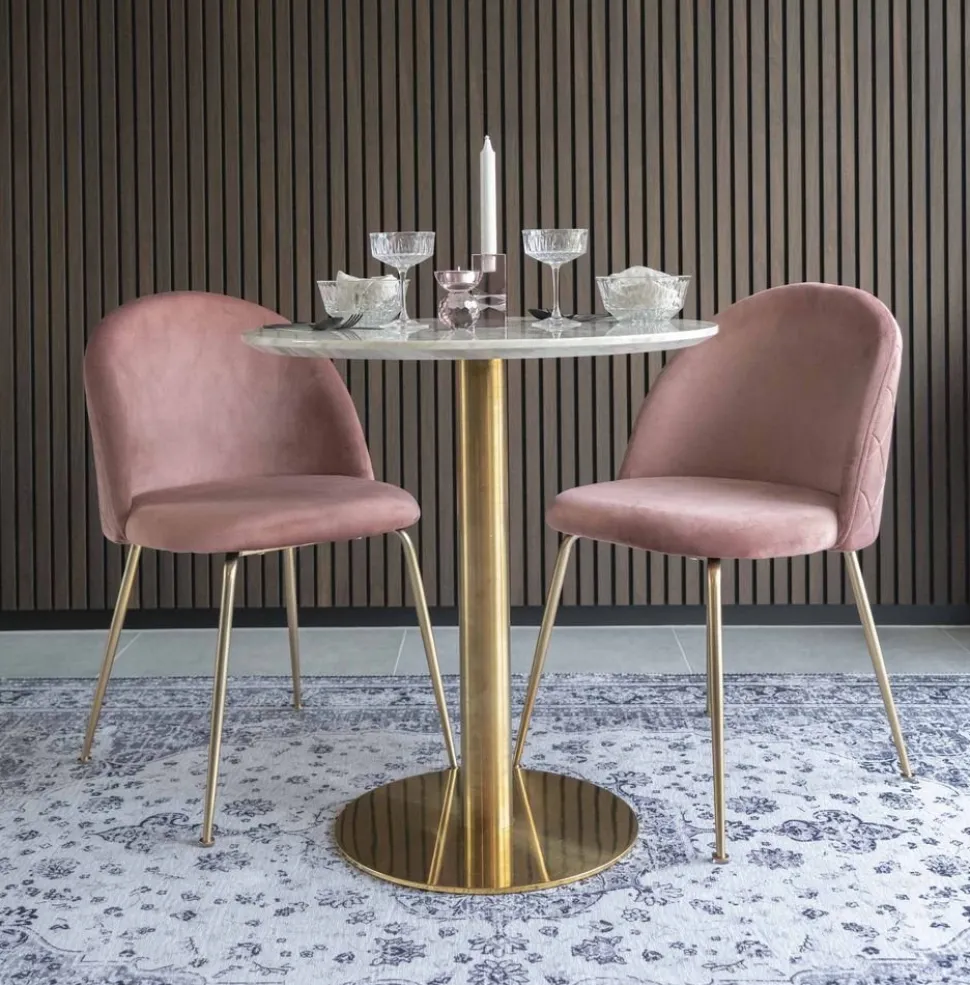 Geneve Matstol - Rosa/mässing