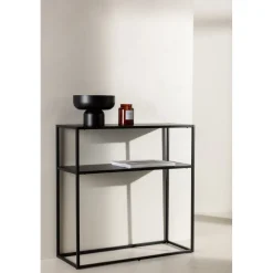 Georgetown sidobord 30 x 80 cm - Svart