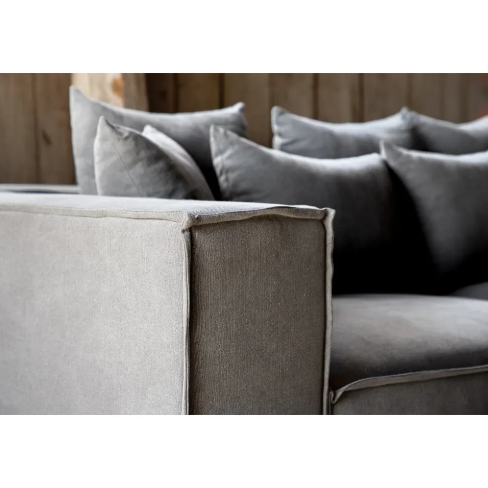 Gillholmen 3-sits soffa - Grå linne