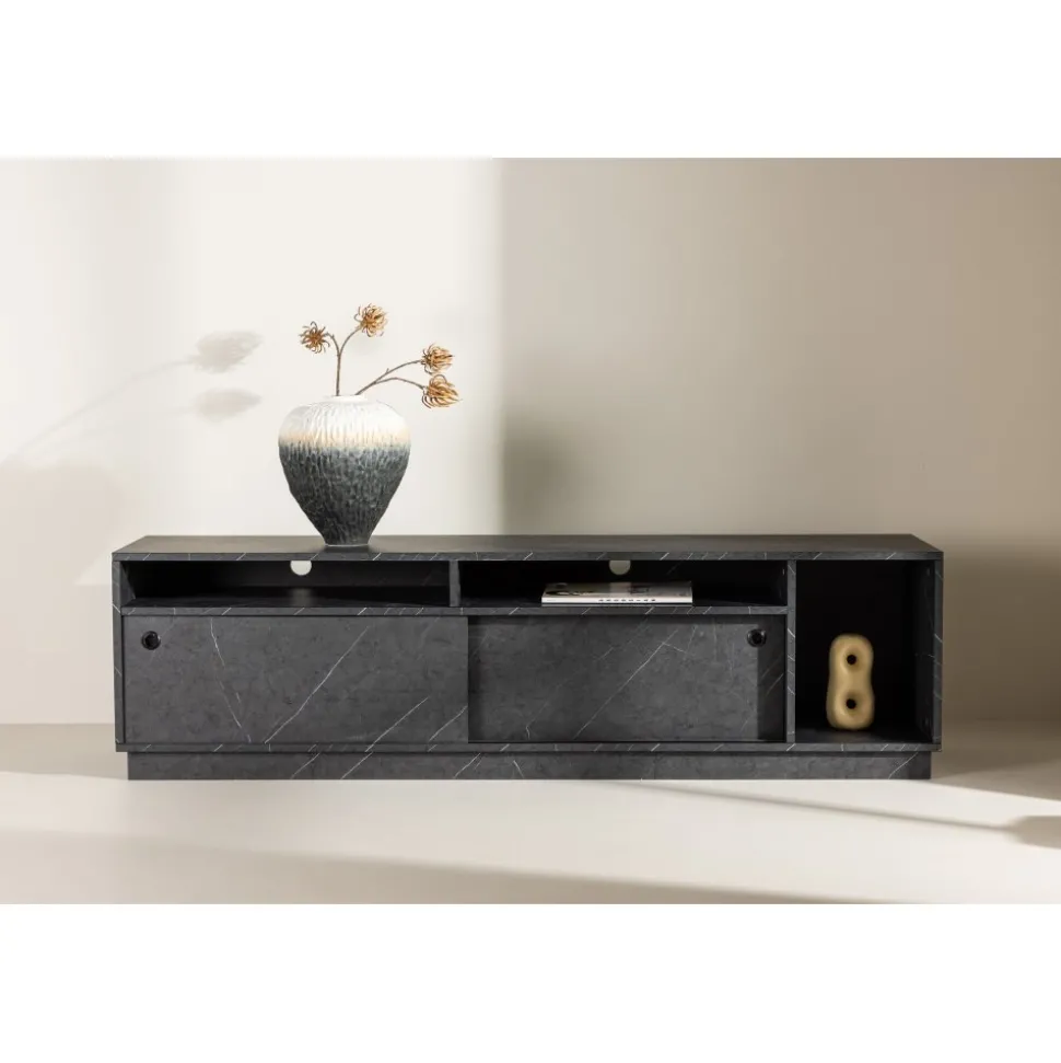 Girona TV-bänk - Svart