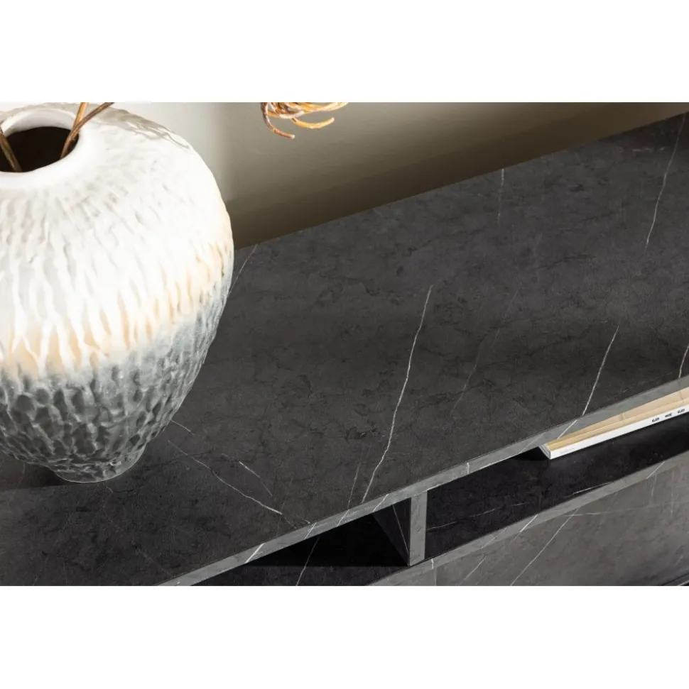 Girona TV-bänk - Svart