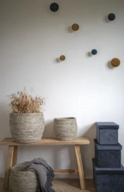 Giza Väggknappar för upphängning - Blå/mässing - 3 st