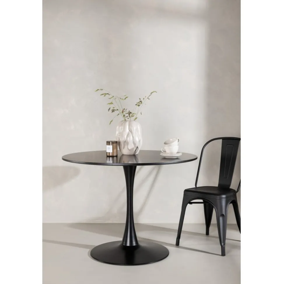 Glade matbord Ø100 cm - Svart