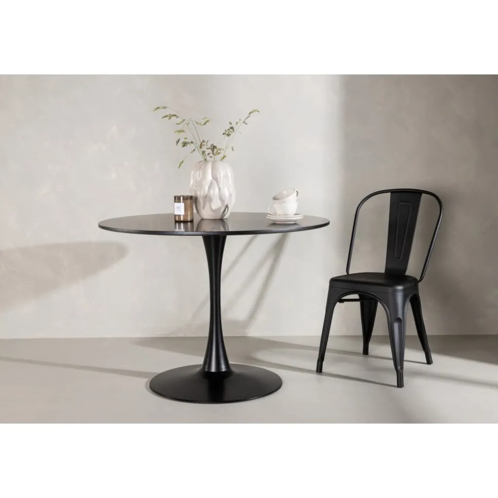 Glade matbord Ø100 cm - Svart