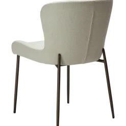 Glam matstol bouclé / antikmässing