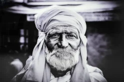 Glastavla Man - Svart/vit