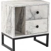 Glimmer sängbord - Freesia marmor/svart