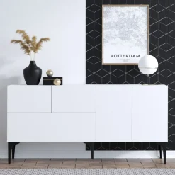 Glise skänk - Vit/svart