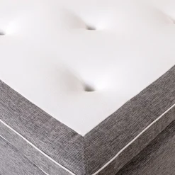 Grå kontinentalsäng - komplett sängpaket med 7-zons Pocket / Pocket