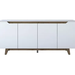 Grande skänk - Vit/valnöt